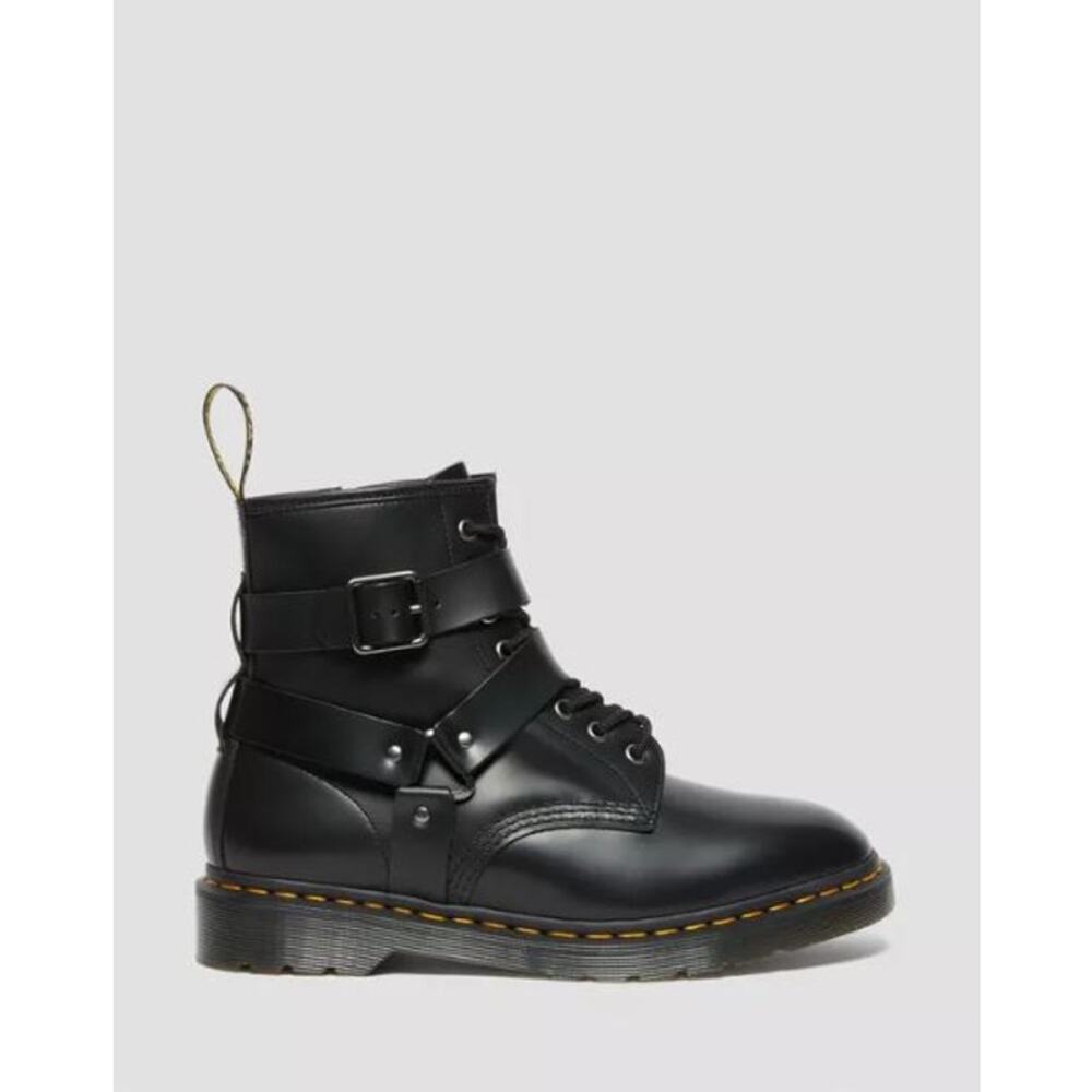 NEW Dr. Martens Cristofor Leather Harness Lace Up Boots Black Women's Size 6 - Picture 3 of 11